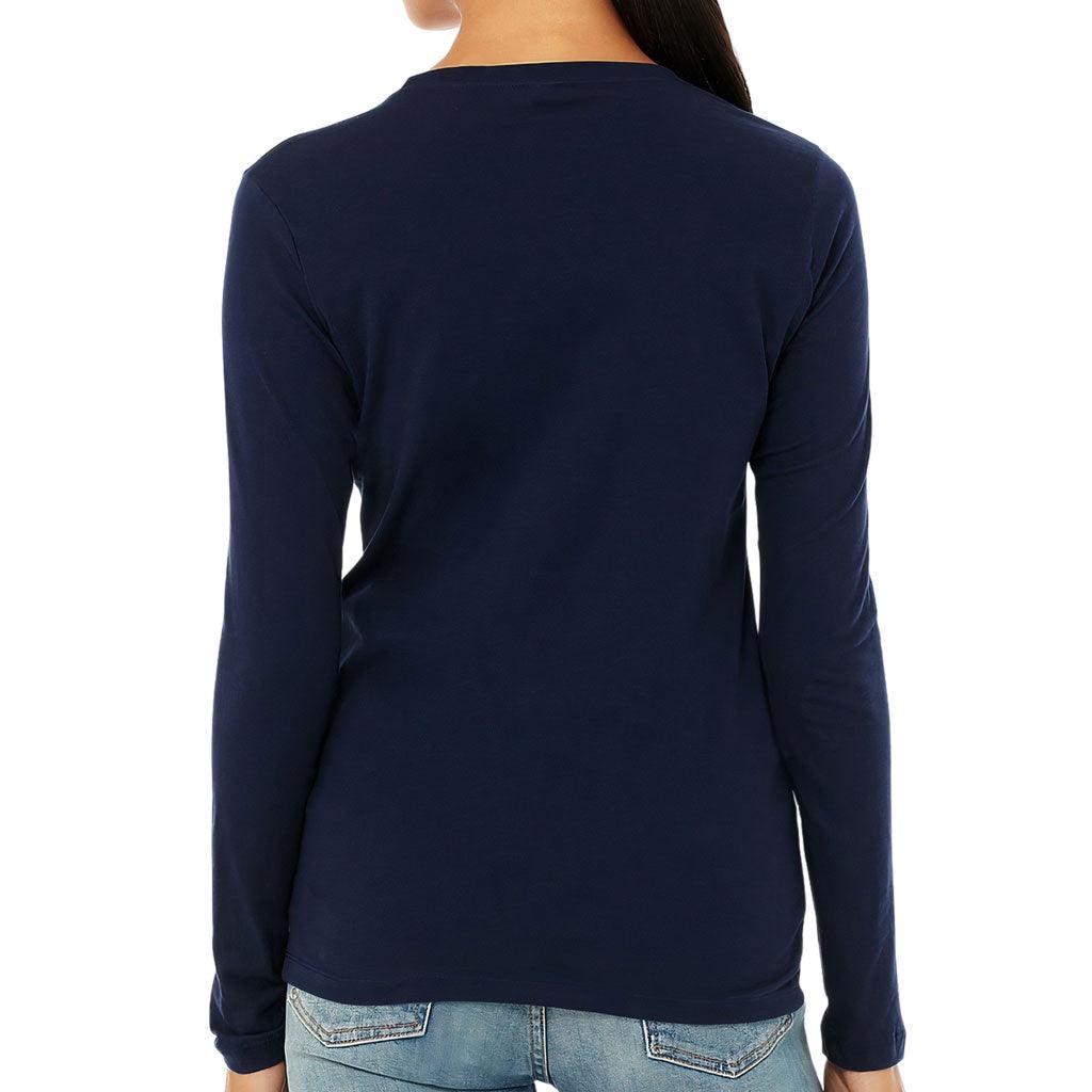 Love Unconditionally Women's Long Sleeve T-Shirt - Ghost Print Long Sleeve Tee - Graphic T-Shirt - MRSLM