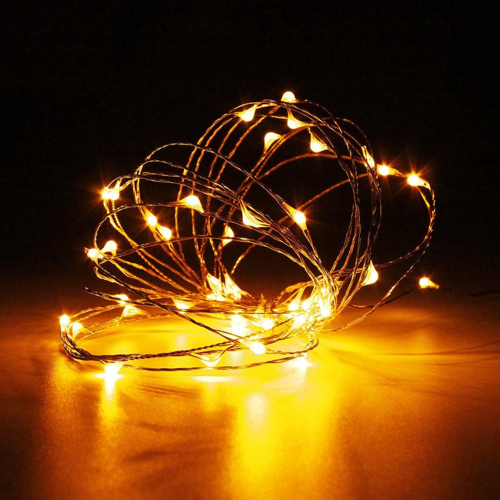 Battery Powered 5M 50LEDs Waterproof Copper Wire Fairy String Light for Christmas +Remote Control - MRSLM