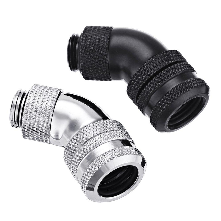 G1/4 Thread 45 Degree Water Cool Fittings PC Water Cooling Joints for 10*14mm Rigid Tube - MRSLM
