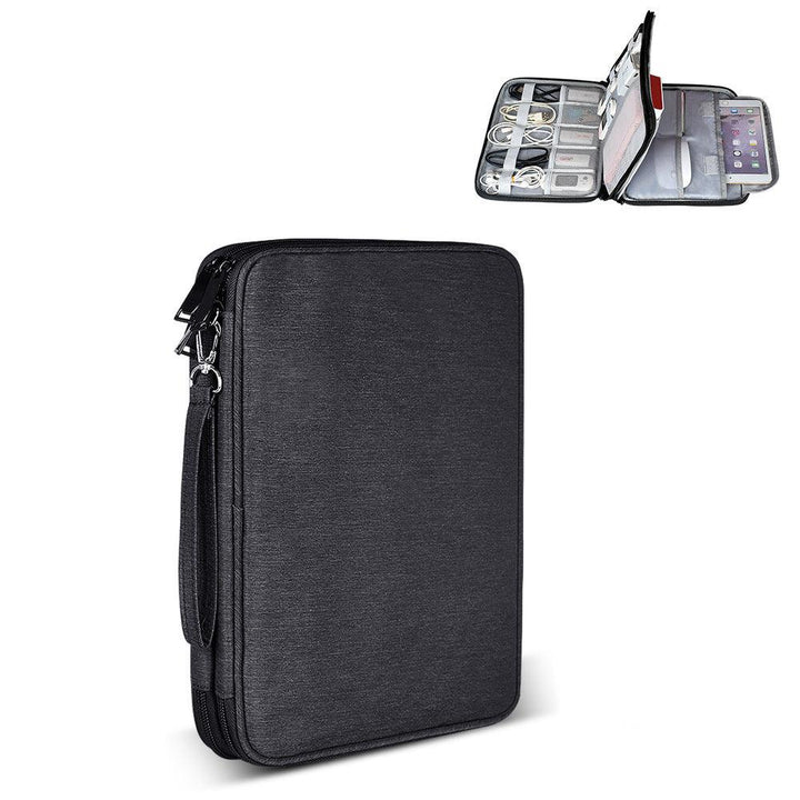 Double-Layer Laptop Storage Bag Portable Electronic Accessories Travel Organizer Bag Waterproof Data Cable Organizer - MRSLM