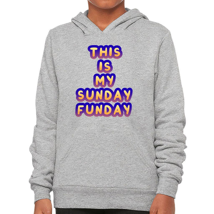 Sunday Funday Kids' Sponge Fleece Hoodie - Cute Design Kids' Hoodie - Graphic Hoodie for Kids - MRSLM