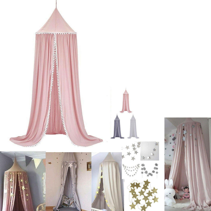 Round Ball Children's Bed Canopy Bedcover Mosquito Net Curtain Bedding Dome Tent - MRSLM