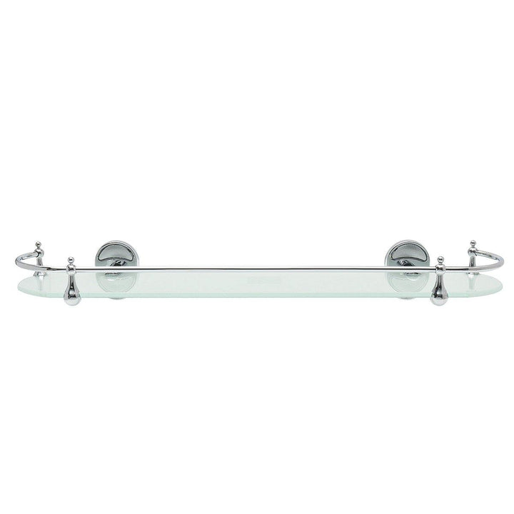 52cm Glass Bathroom Shelf Bath Storage Rectangle Ellipse Shelf Corner Rack Wall Mounted Bracket - MRSLM