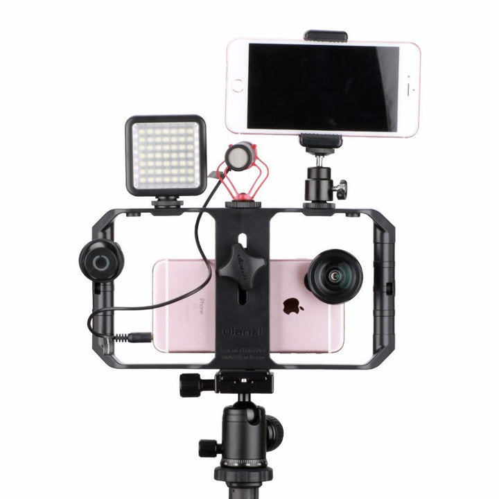 Ulanzi U-Rig Pro Smartphone Video Rig Filmmaking Case Handheld Stabilizer Grip with 3 Shoe Mount - MRSLM