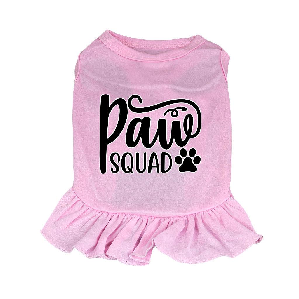 Paw Squad Dog Sundress - Graphic Dog Dress Shirt - Unique Dog Clothing - MRSLM