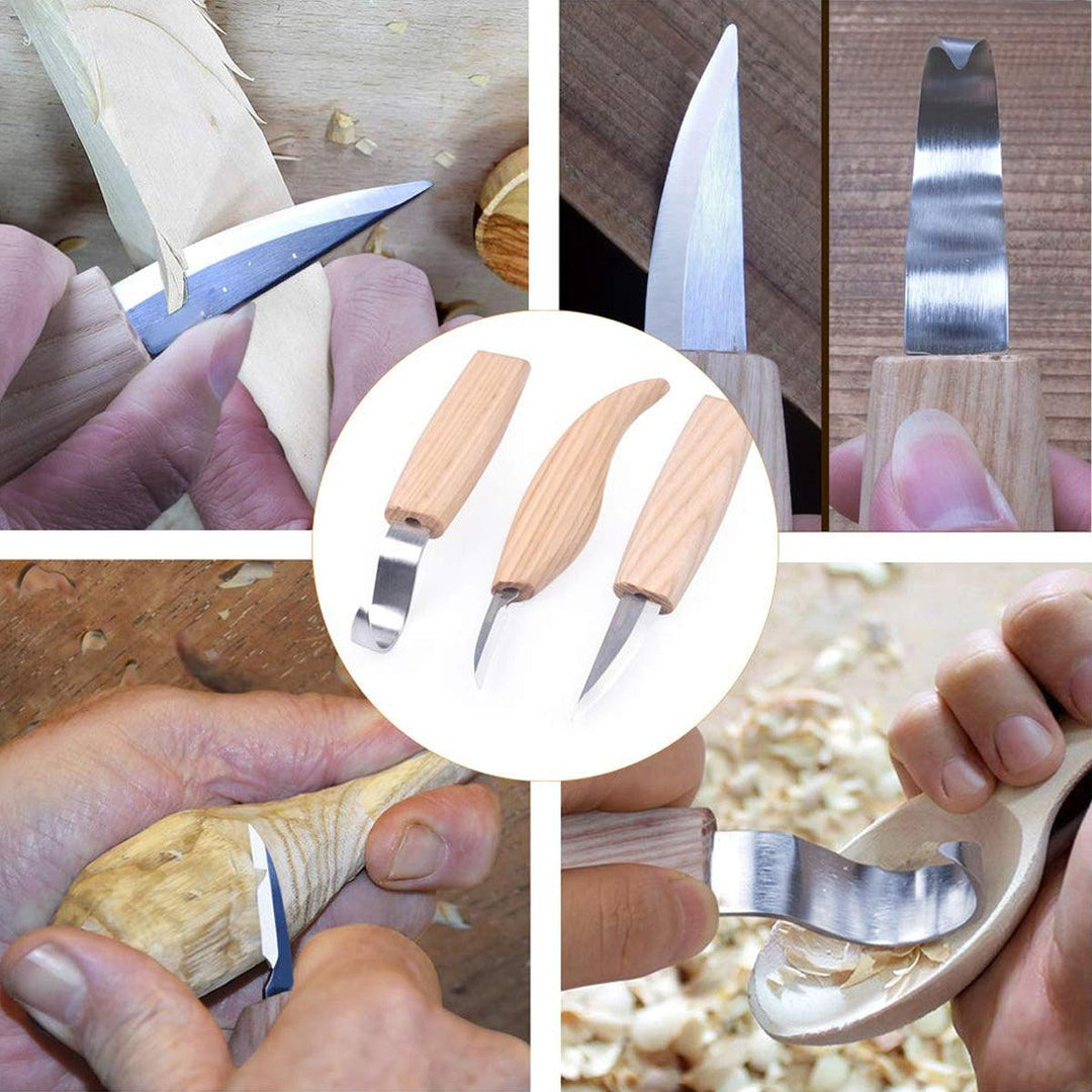 Woodcarving Cutter Woodwork Carving Knive TOP SET Sculptural DIY Spoon Carving Knive Tool Whittling Beaver Craft Wood Carving Tool - MRSLM