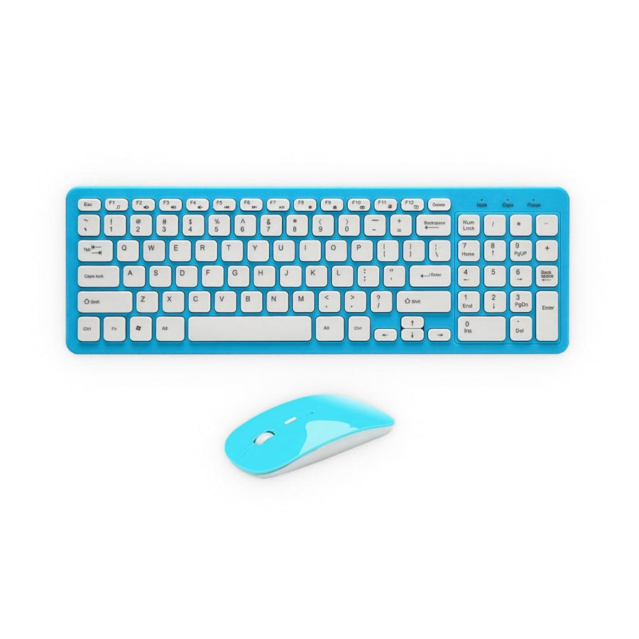 Blue Wireless Keyboard & Mouse - MRSLM