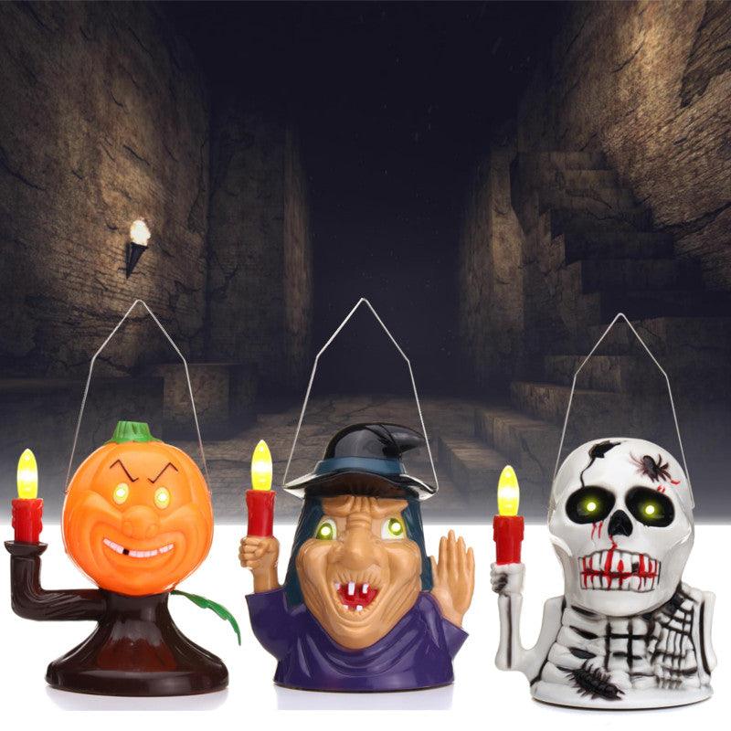 Halloween Party Home Decoration Supplies Portable Luminous Ghost Lamp Toys For Kids Children Gift - MRSLM