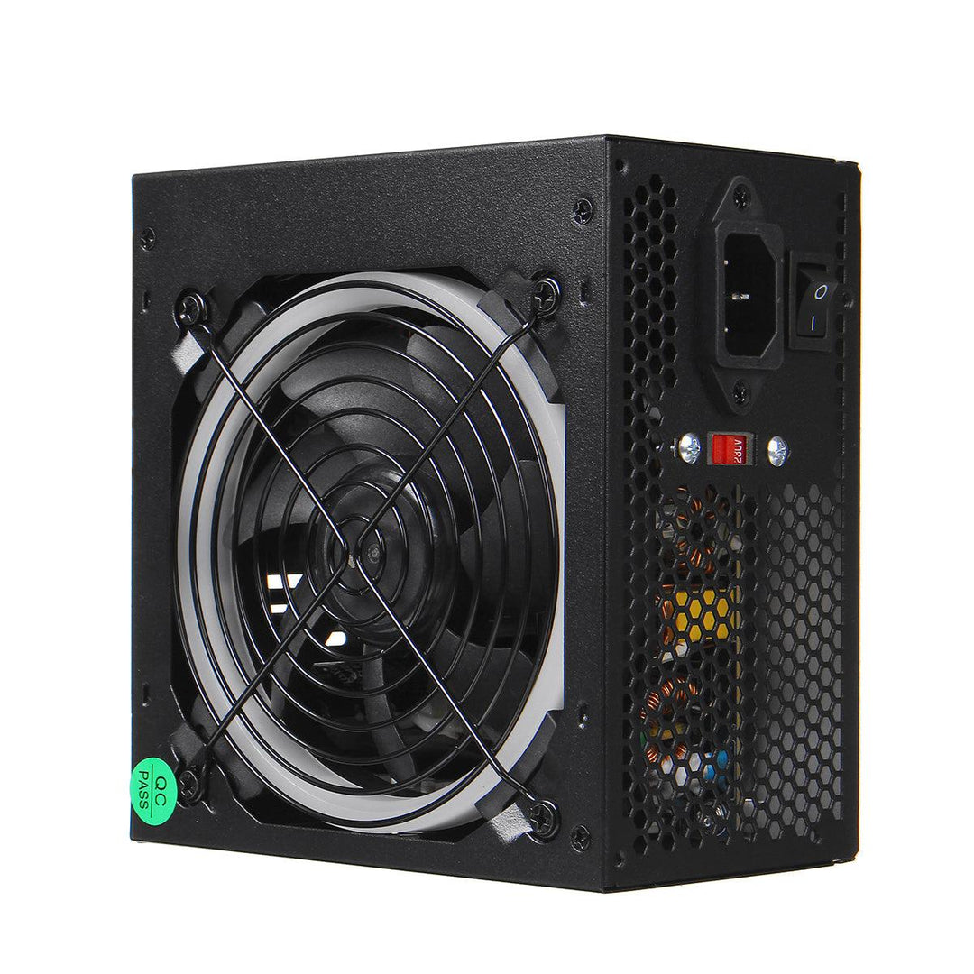 800W PC Power Supply RGB LED 12CM Silent Cooling Fan ATX 12V 24Pin PC Desktop Computer Power Supply PCI SATA for AMD Intel - MRSLM