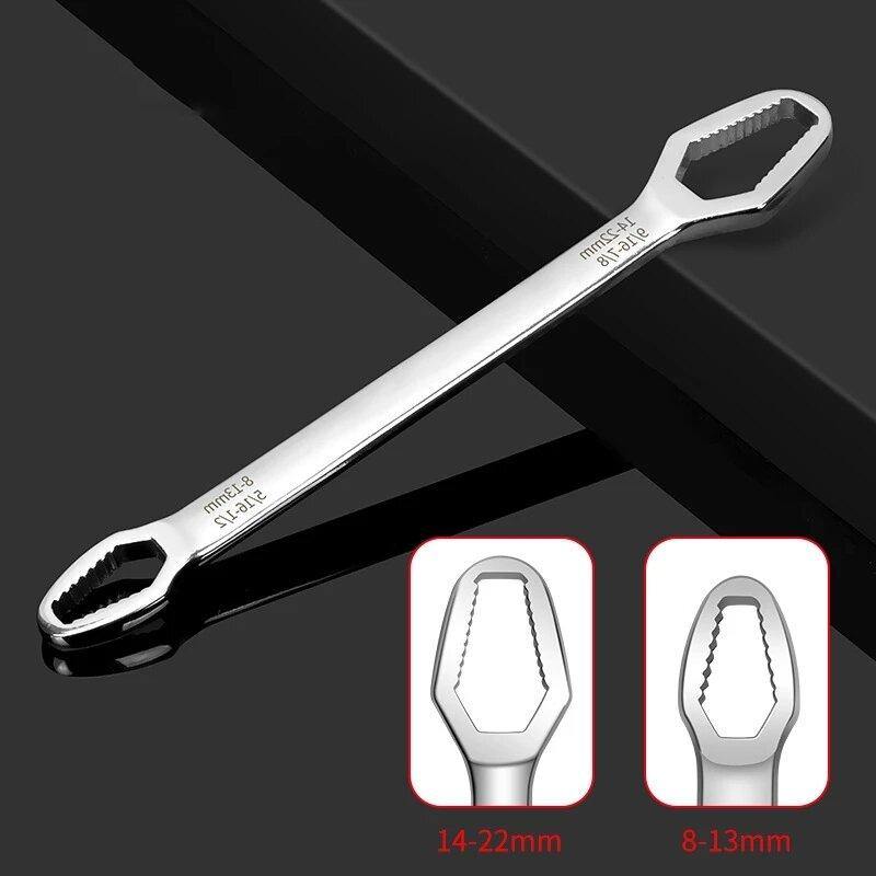 8-22mm Universal Torx Wrench Adjustable Glasses Wrench Ratchet Spanner for Bicycle Motorcycle Car Repairing Tools - MRSLM