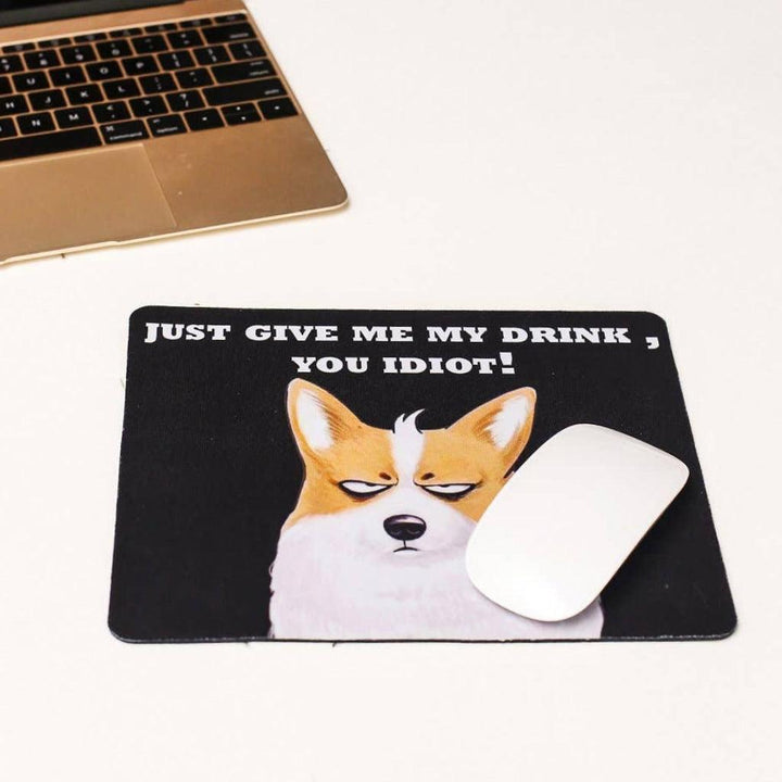 Cool Drinking Corgi Mouse Pad - MRSLM