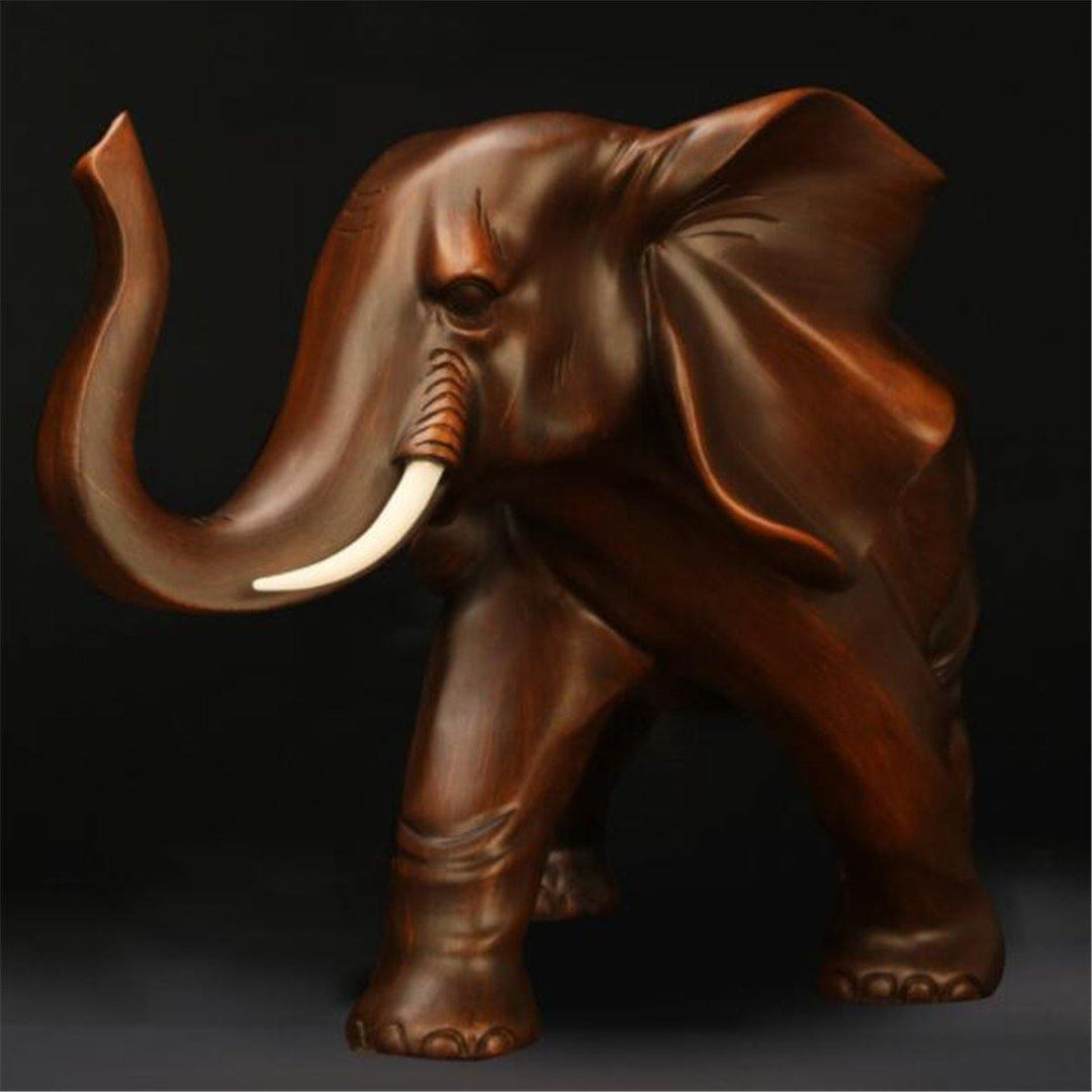 Resin Elephant Statue Fortune Mascot Living Room Cabinet TV Office Home Decorations - MRSLM