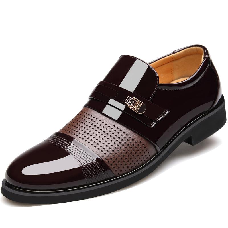 Men's business dress leather shoes - MRSLM
