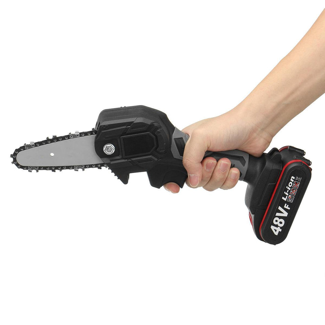 21V 4" Rechargeable Electric Chain Saw Cordless Portable Woodworking Wood Cutter - MRSLM