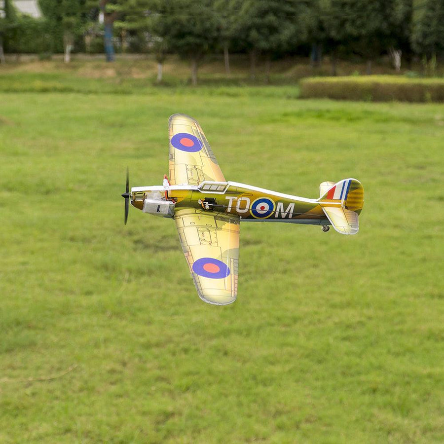Dancing Wings Hobby E28 Hurricane MK.1 420mm Wingspan Brushed Power Micro PP War Plane RC Airplane PNP with FrSky/Flysky/S-FHSS/DSMX/2 Receiver - MRSLM