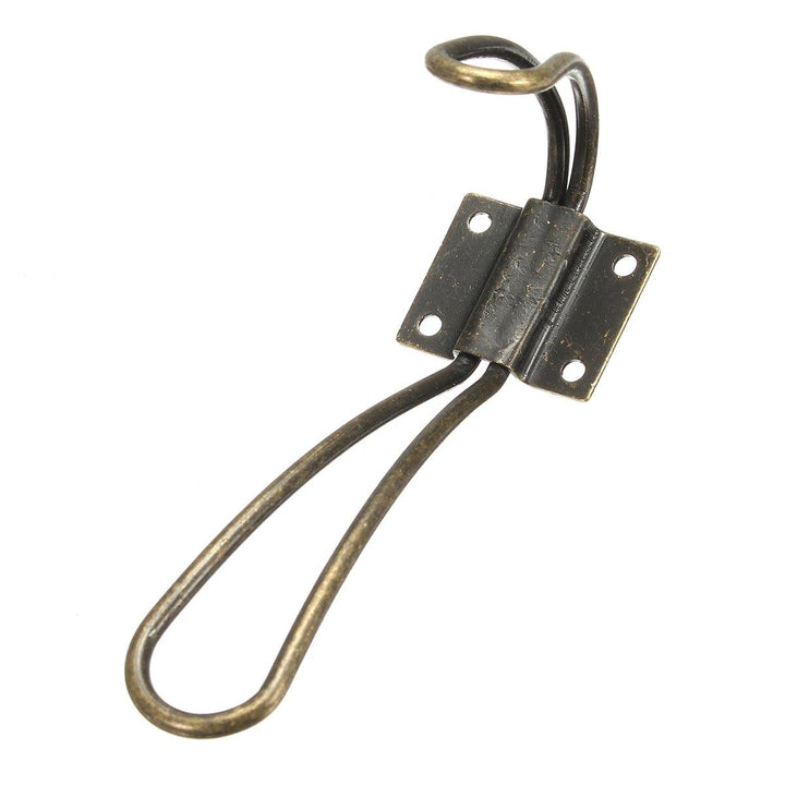 5Pcs Rustic Cast Iron Wall Coat Hooks Antique Hat Key Hanger Rack Bronze Holder - MRSLM