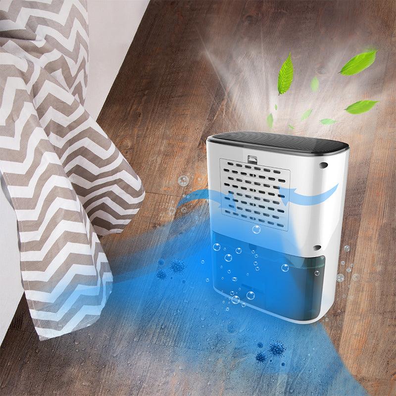 1200ml Dehumidifier Negative Ion Air Cleaner Energy Saving Air Dryer Digital Display Low Noise Auto-off for Bedroom Basement - MRSLM