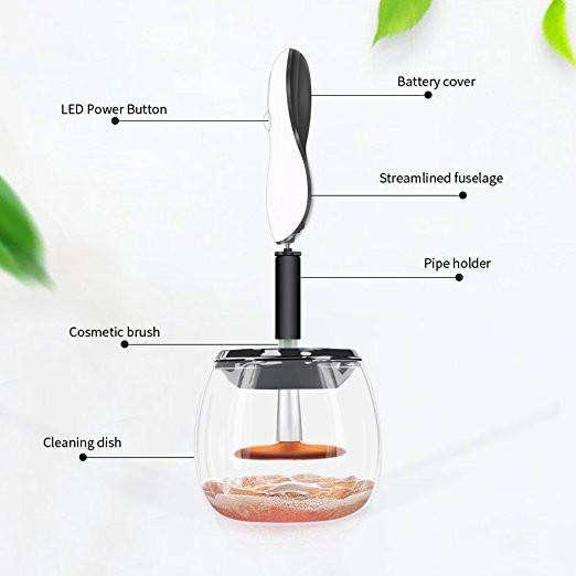 Makeup Brush Cleaner Cleans and Drier Deep Clean Machine 360 Degree Rotation Ensures Thorough Cleaning In Seconds - MRSLM