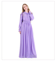 Purple chiffon dress with scarf - MRSLM