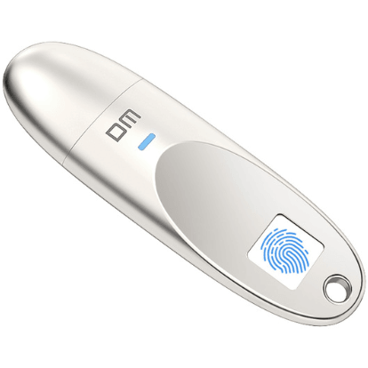 Fingerprint Encryption USB Flash Drive Metal 3.0 High Speed Fingerprint Identification Read Data Business Password USB Flash Drive (32GB) - MRSLM