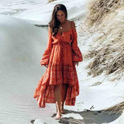 printed strapless strap dress - MRSLM
