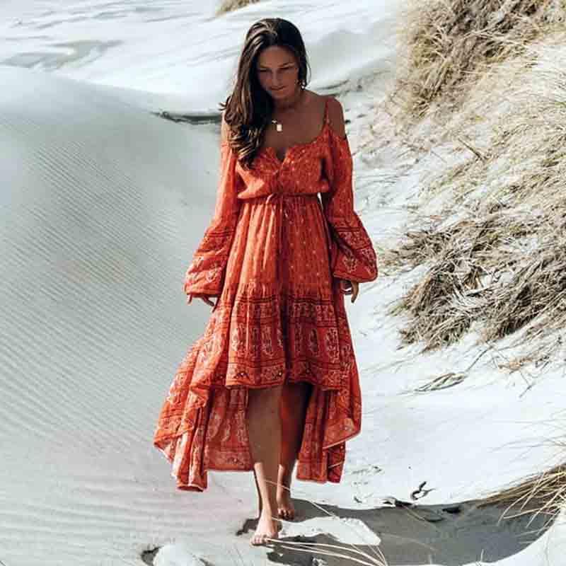 printed strapless strap dress - MRSLM