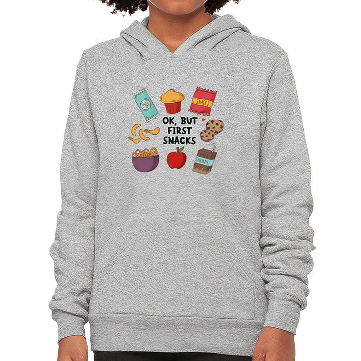 Snacks Kids' Sponge Fleece Hoodie - Graphic Kids' Hoodie - Kawaii Hoodie for Kids - MRSLM