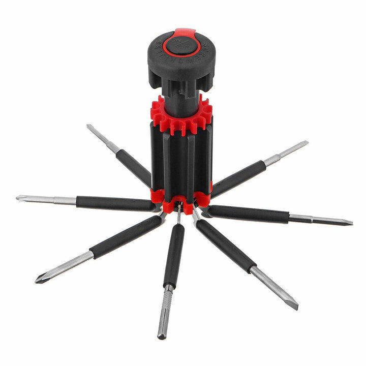 8 in 1 Multifunctional Screwdriver Cellphones Watches Home Appliances Repair Tools with Light - MRSLM