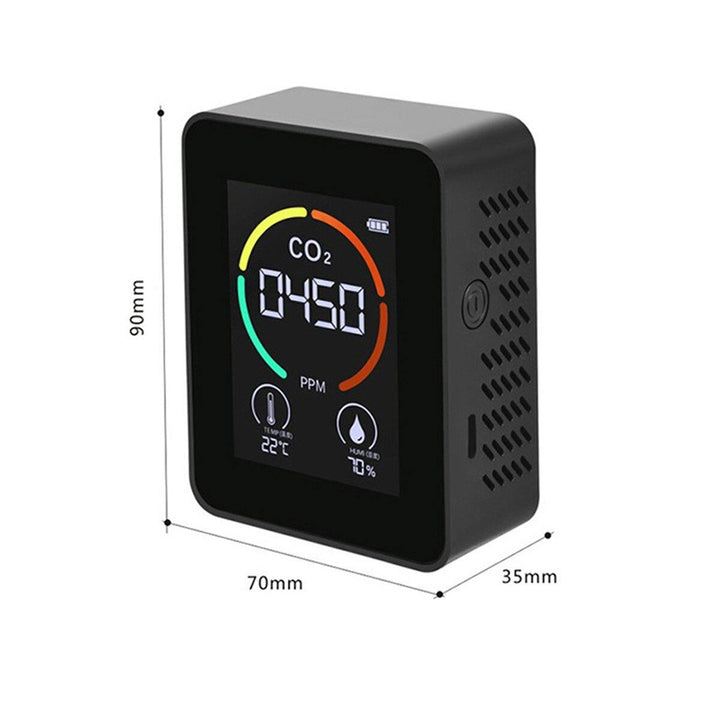 CO2 Meter Air Quality Monitor Intelligent Multi-Functional Digital Display Temperature Humidity Detector Thermometer Hygrometer - MRSLM