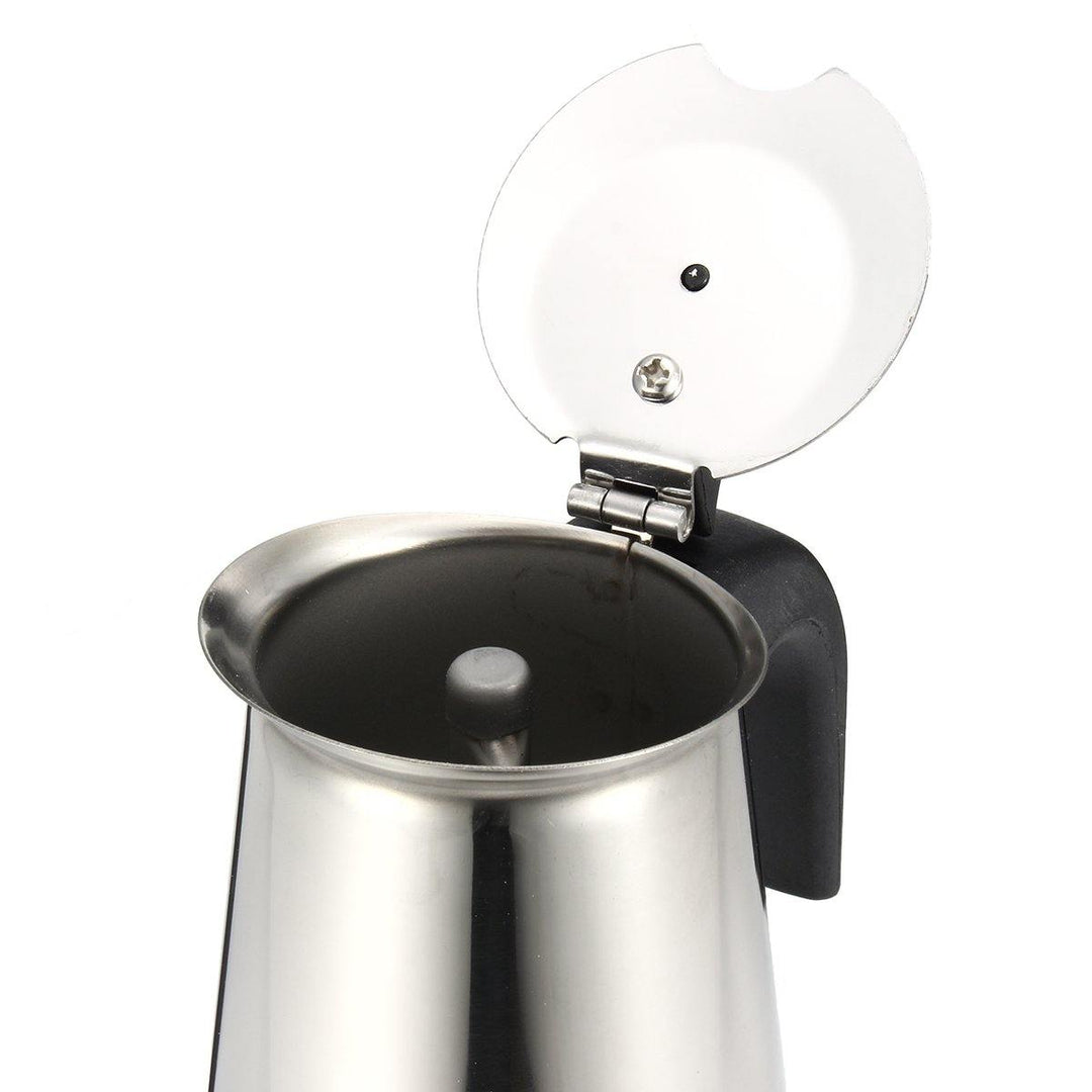 Espresso Moka Coffee Maker Pot Percolator Stainless Steel Electric Stove Electric Coffee Kettle - MRSLM