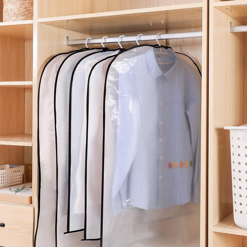 Transparent Clothes Garment Suit Cover Bags Wardrobe Clothes Storage Dustproof Hanger Storage Travel Organizer - MRSLM