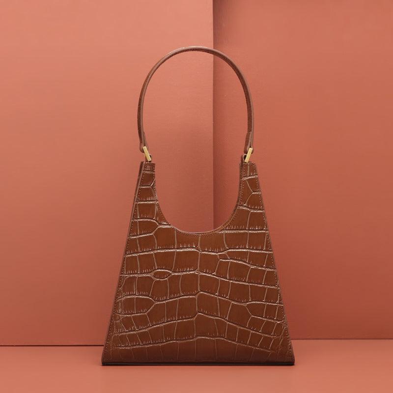 Vintage one-shoulder cowhide bucket bag, view 9 - MRSLM