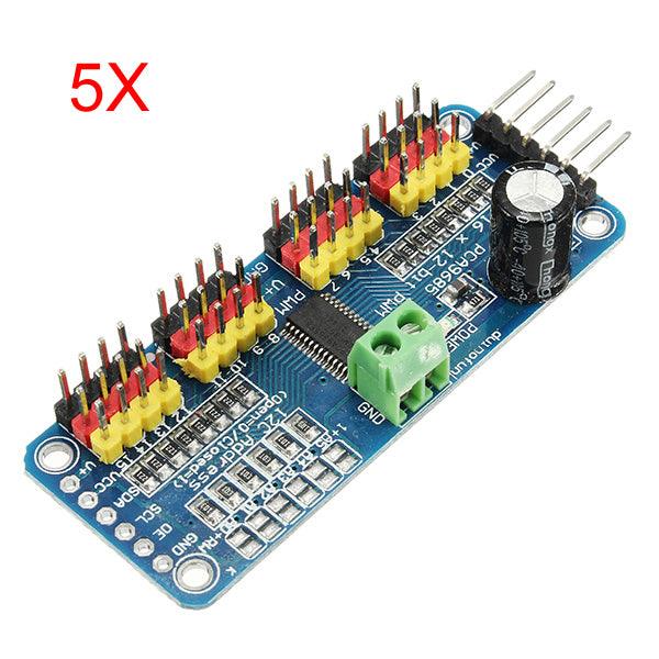 5Pcs PCA9685 16-Channel 12-bit PWM Servo Motor Driver I2C Module Geekcreit for Arduino - products that work with official Arduino boards - MRSLM