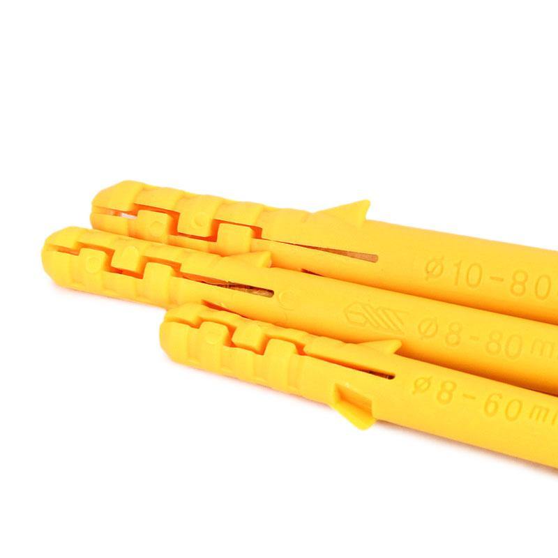 6mm x 30/60/80mm Yellow Croaker Plastic Expansion Bolts Expansion Tube Self-Tapping Screw for Door Window Frames Cabinet Fixing - MRSLM