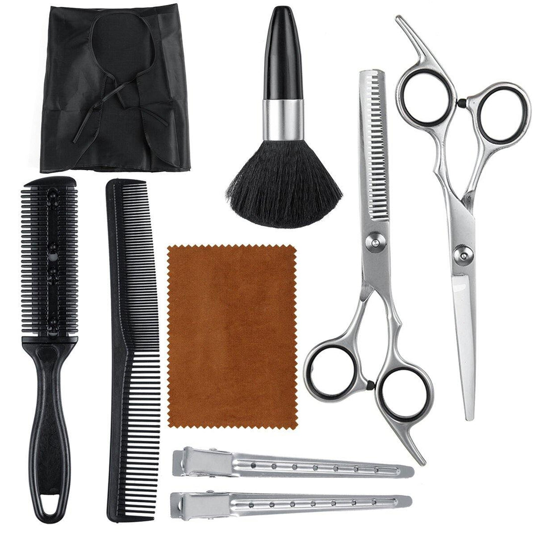 10PCS Barber Hair Cutting Thinning Scissors Shears Set Salon Hair Trimmer Pro Hairdressing Tool - MRSLM