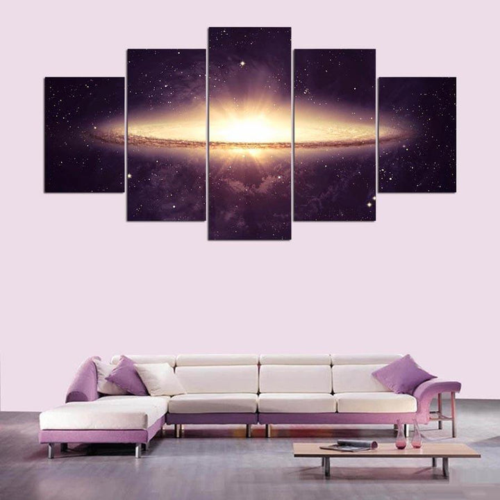 5 Cascade Vast Universe Canvas Wall Painting Picture Home Decoration Without Frame Including Instal - MRSLM