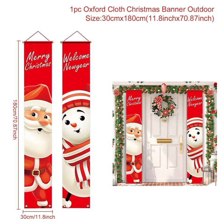 Merry Christmas door banners, view 2 - MRSLM