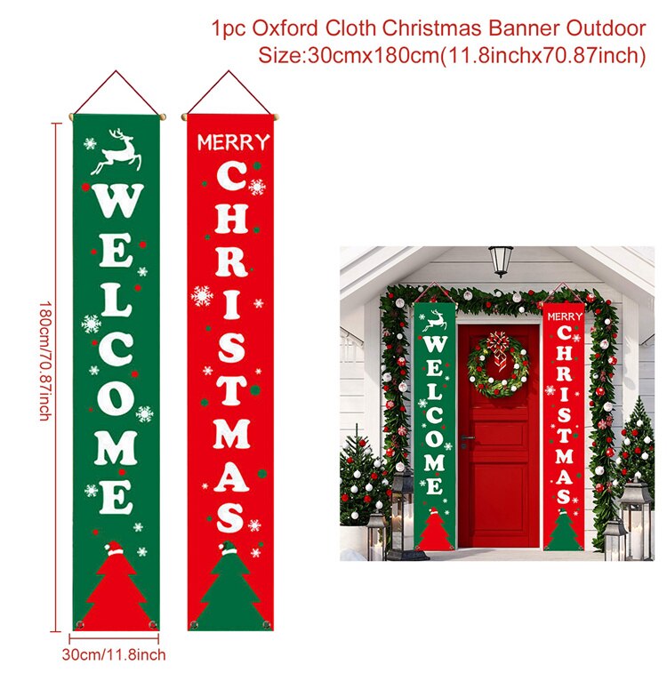 Merry Christmas door banners, view 5 - MRSLM