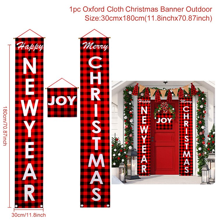 Merry Christmas door banners, view 15 - MRSLM