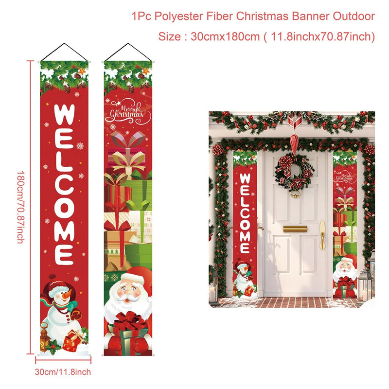 Merry Christmas door banners, view 16 - MRSLM