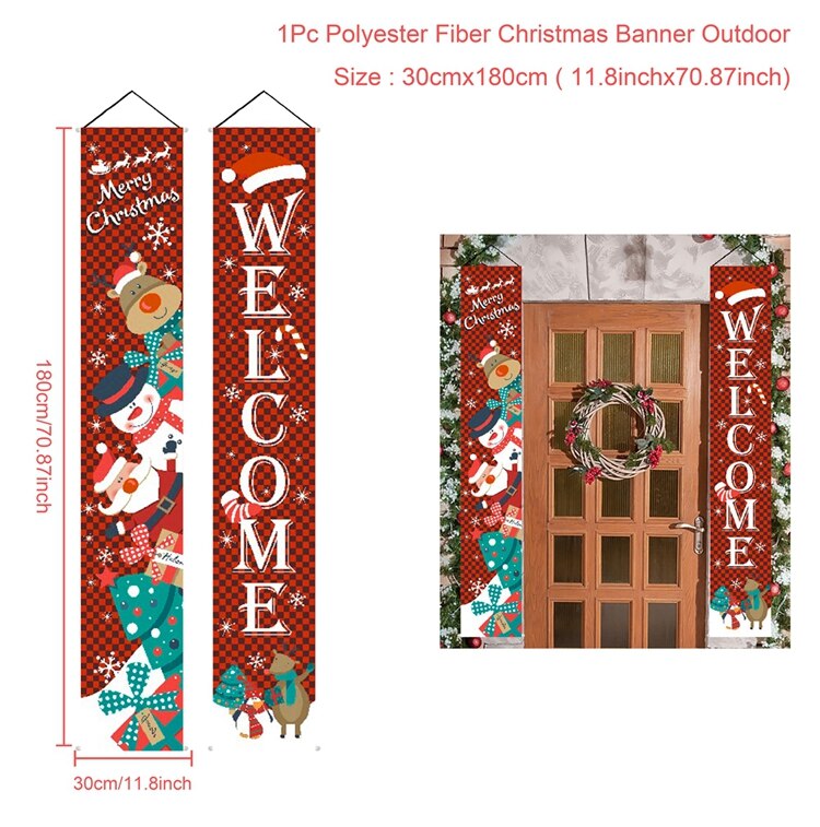 Merry Christmas door banners, view 17 - MRSLM