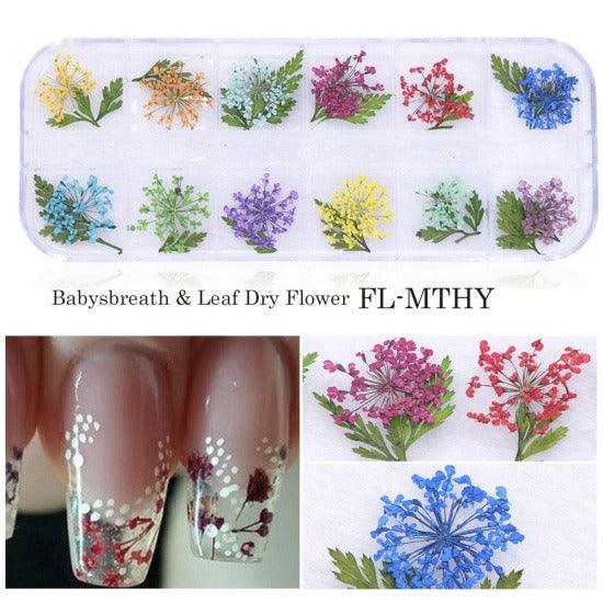 Mix Dried Flowers Nail Decoration Jewelry Natural Floral Leaf Stickers 3D Nail Art Designs Polish Manicure Accessories - MRSLM