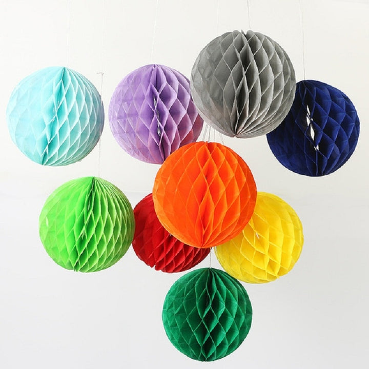Bright Colored Various Sized Decorative Paper Balls