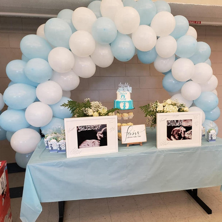 Simple Balloon Garland and Table for Wedding Party