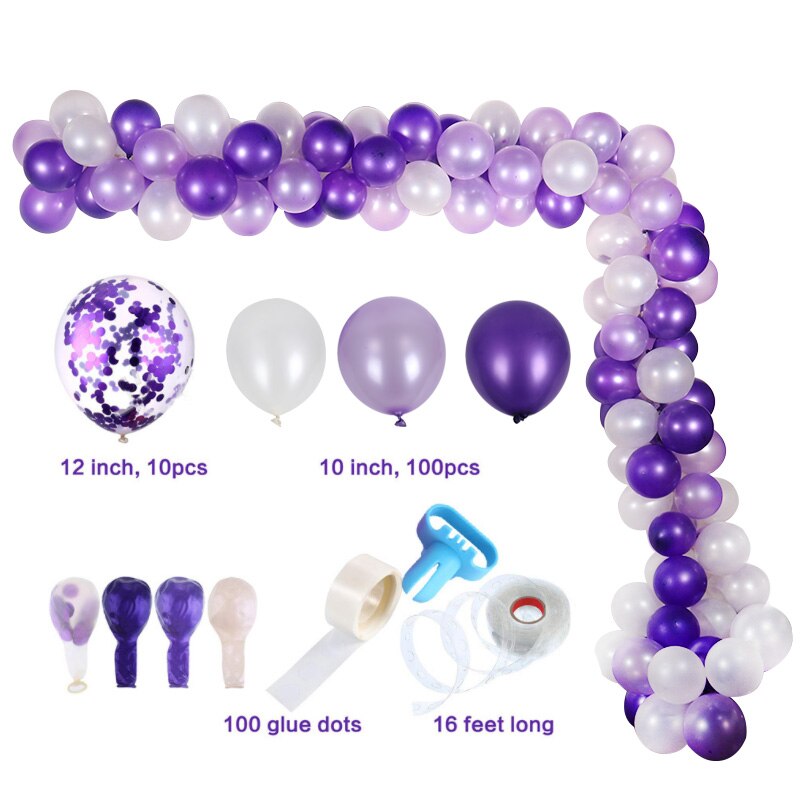 Simple Balloon Garland and Table for Wedding Party