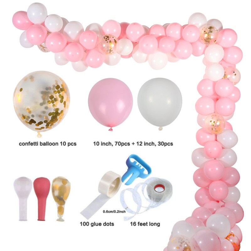 Simple Balloon Garland and Table for Wedding Party