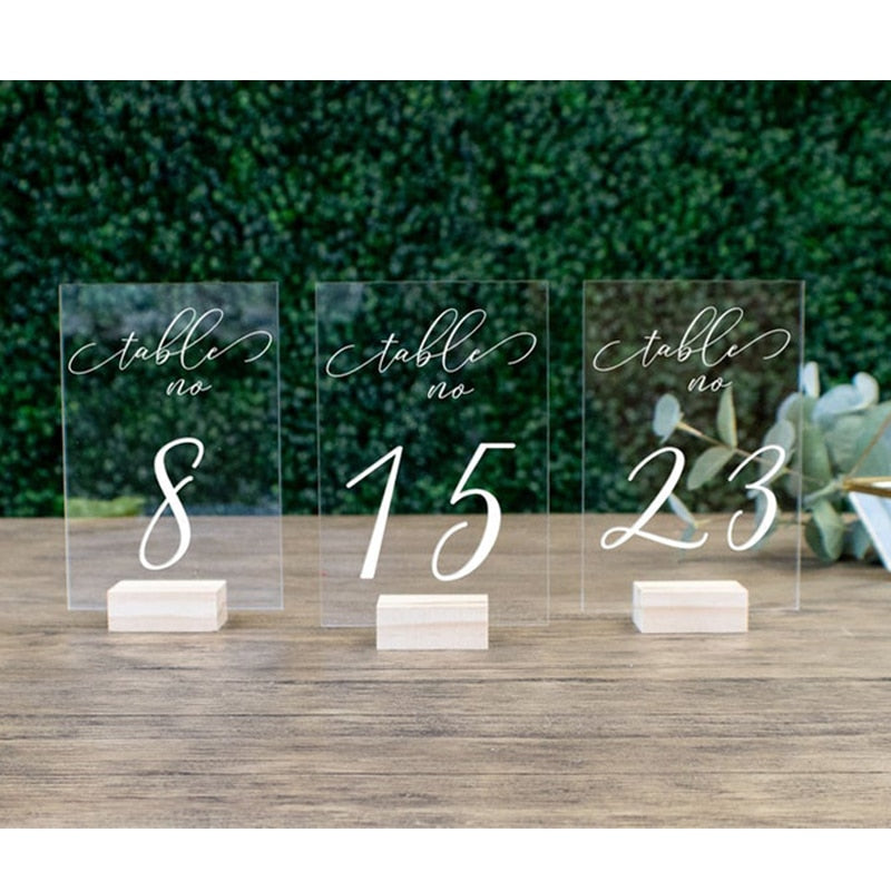 acrylic wedding table cards, view 6 - MRSLM
