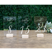 acrylic wedding table cards, view 5 - MRSLM
