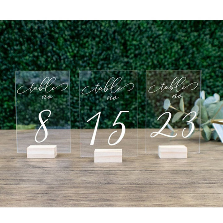 Romantic Table Card with Holders for Wedding Party