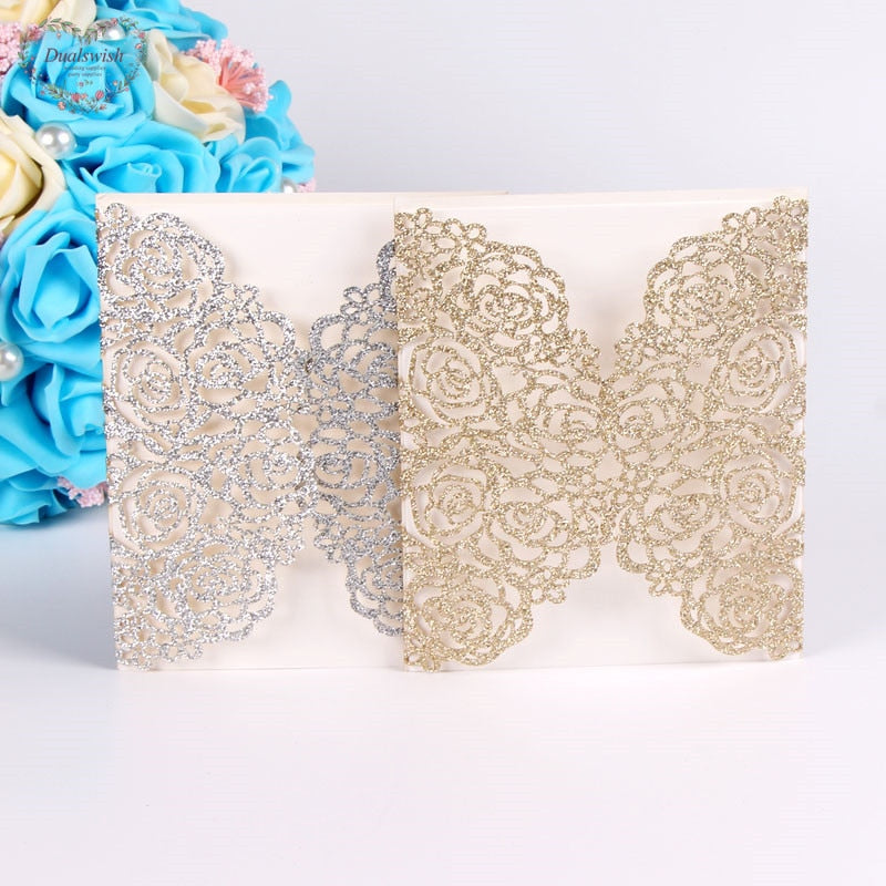 glitter invitation cards 50 pcs, view 13 - MRSLM